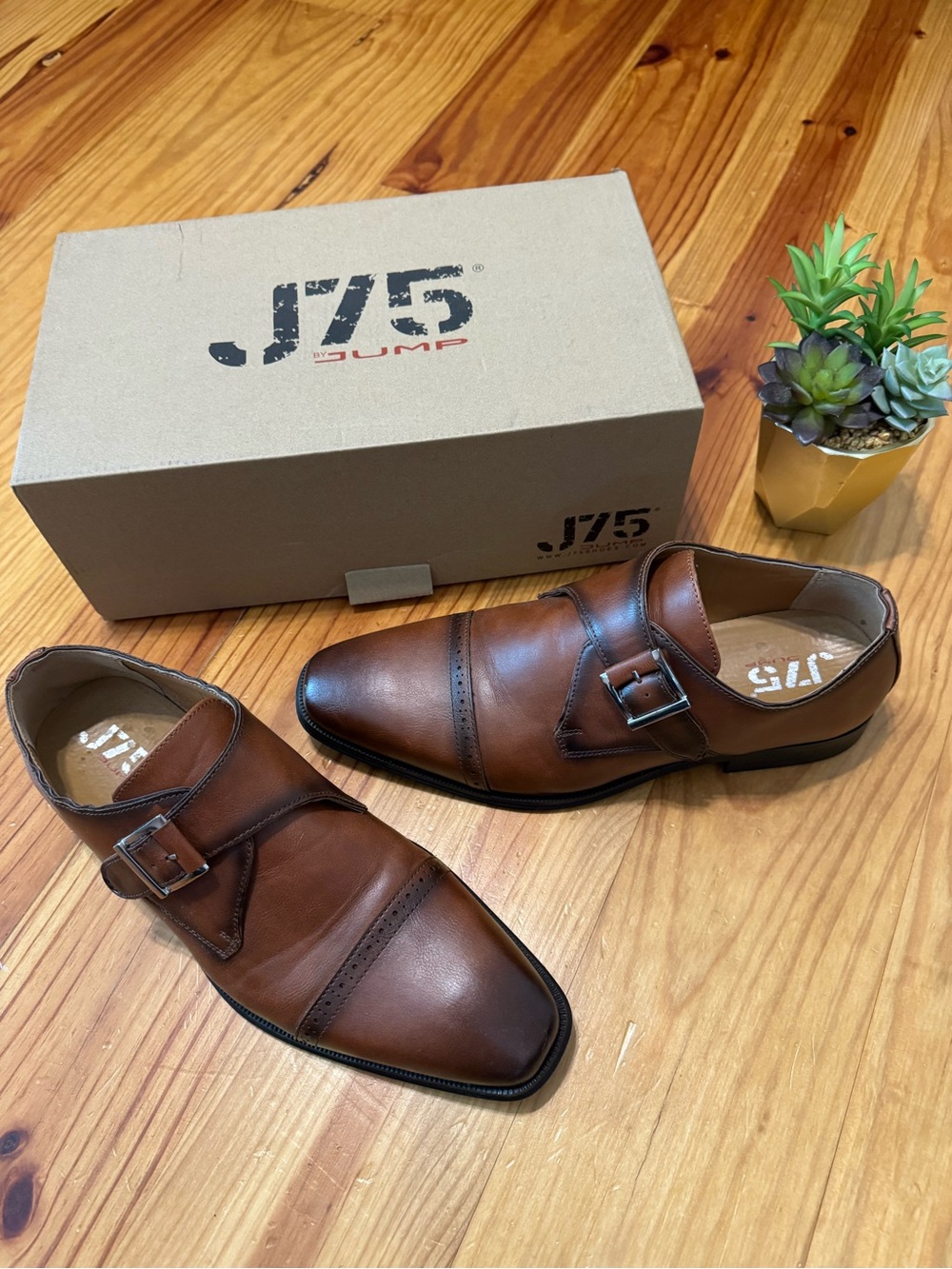 J75 by JUMP Abel Men’s  Monk Strap Oxford Dress Shoes SIZE 10